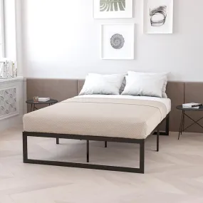 14 Inch Metal Platform Bed Frame With 12 Inch Memory Foam Pocket Spring Mattress In A Box (No Box Spring Required) - King By Flash Furniture