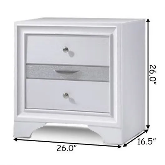 3 Drawers Decor End Side Table Nightstand