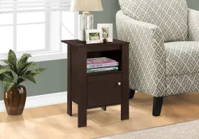 Accent Table - Cappuccino Night Stand With Storage