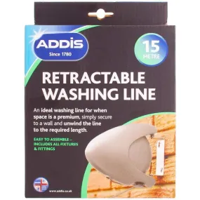 Addis Retractable Washing Line - Graphite Grey - 15 & 30 Meters