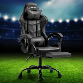 Adjustable High-Back Gaming Office Chair with Footrest - Artiss