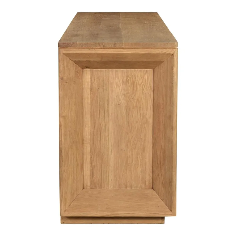 Angle Oak Unique Sideboard Buffet Cabinet