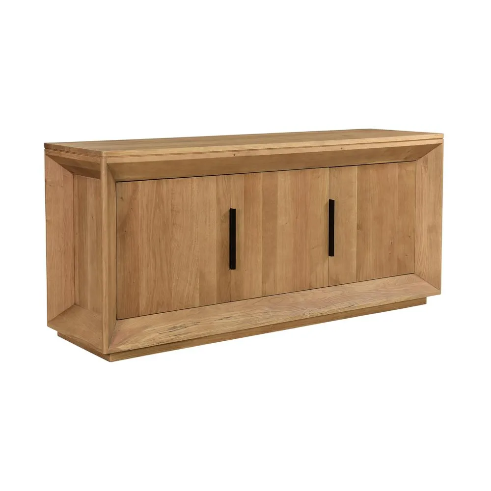 Angle Oak Unique Sideboard Buffet Cabinet