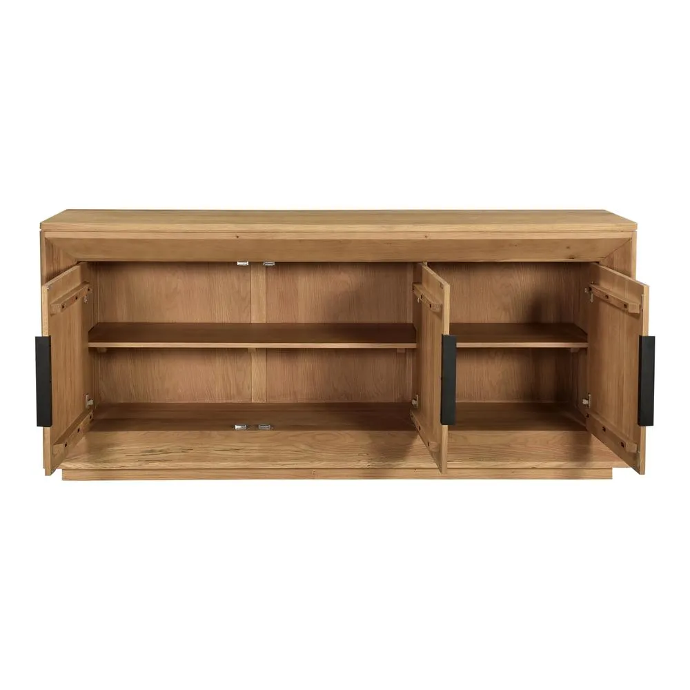 Angle Oak Unique Sideboard Buffet Cabinet