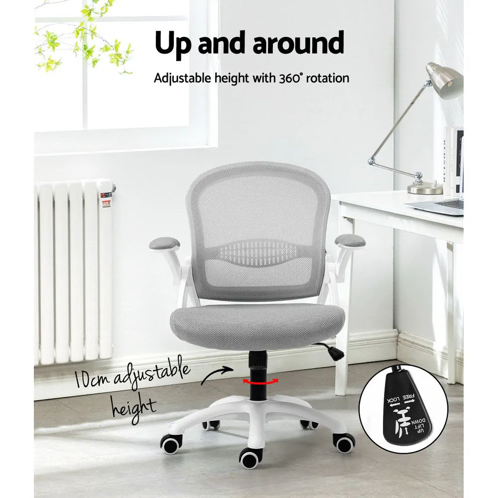 Artiss Office Chair Mesh Computer Desk Chairs Mid Back Work Home Study Grey