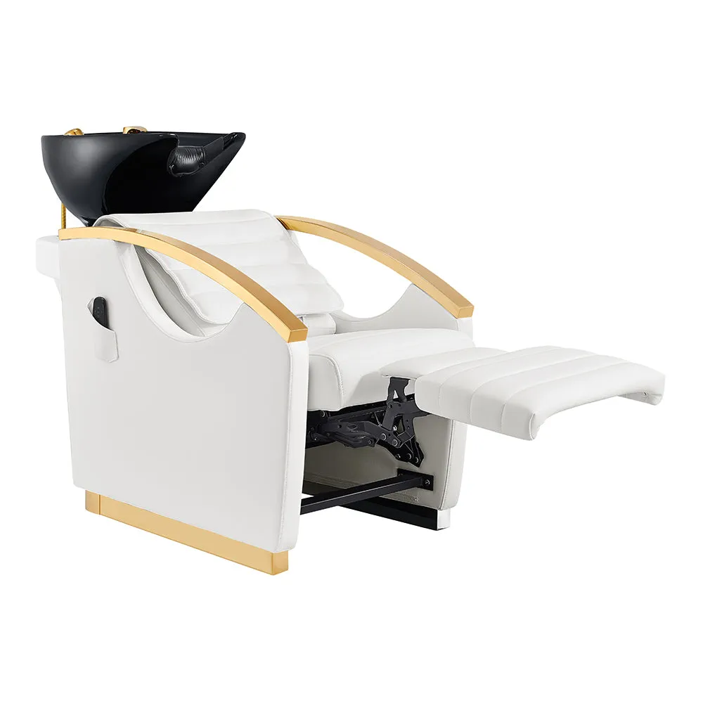 Beauty Salon Electrical Massage Backwash basin adjustable chair- Bella-Gold