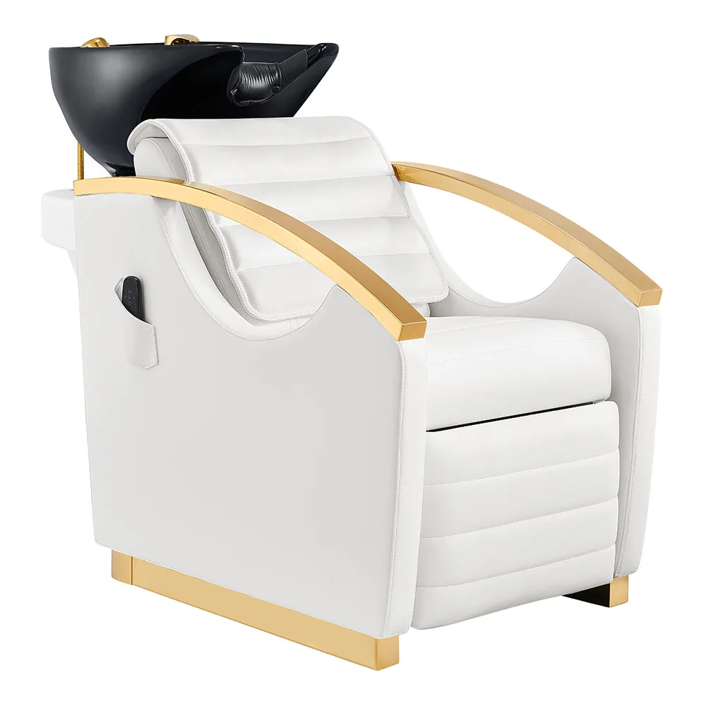 Beauty Salon Electrical Massage Backwash basin adjustable chair- Bella-Gold