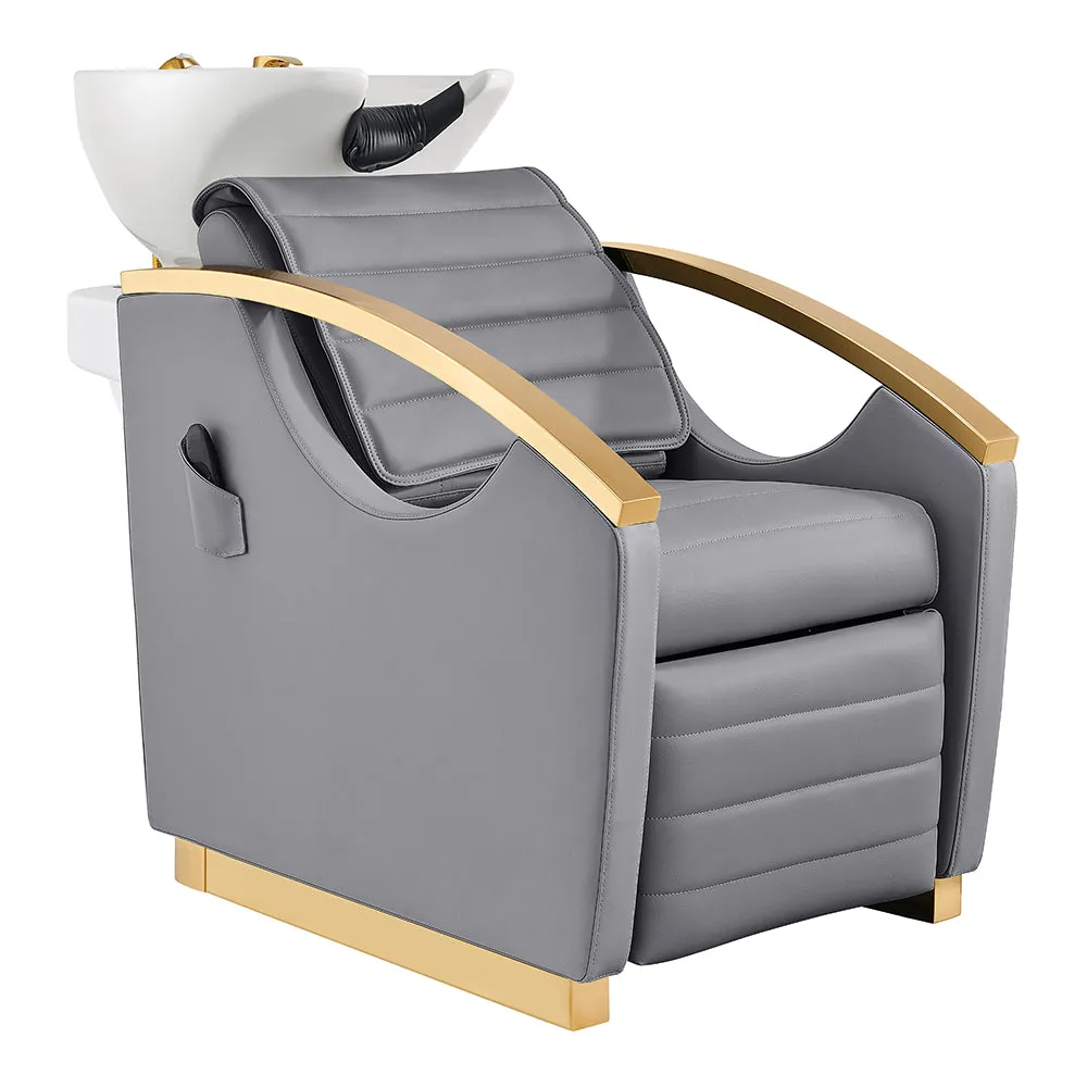 Beauty Salon Electrical Massage Backwash basin adjustable chair- Bella-Gold