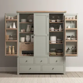 Burford Triple Larder Unit in Sage Green