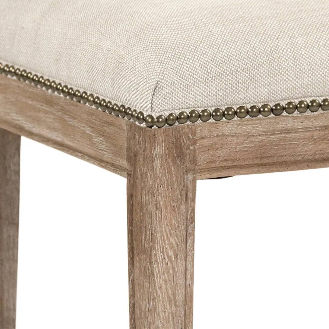 Cora Bar Stool with Nailhead Trim