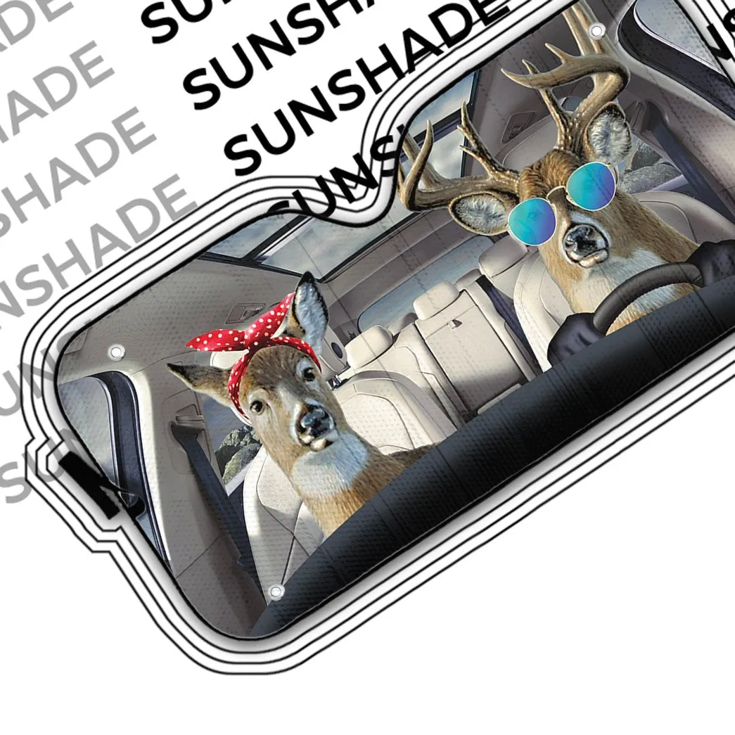 Deer Couple Car Auto Sunshade