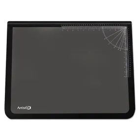 Desk Pad w/ Clear Overlay, Black