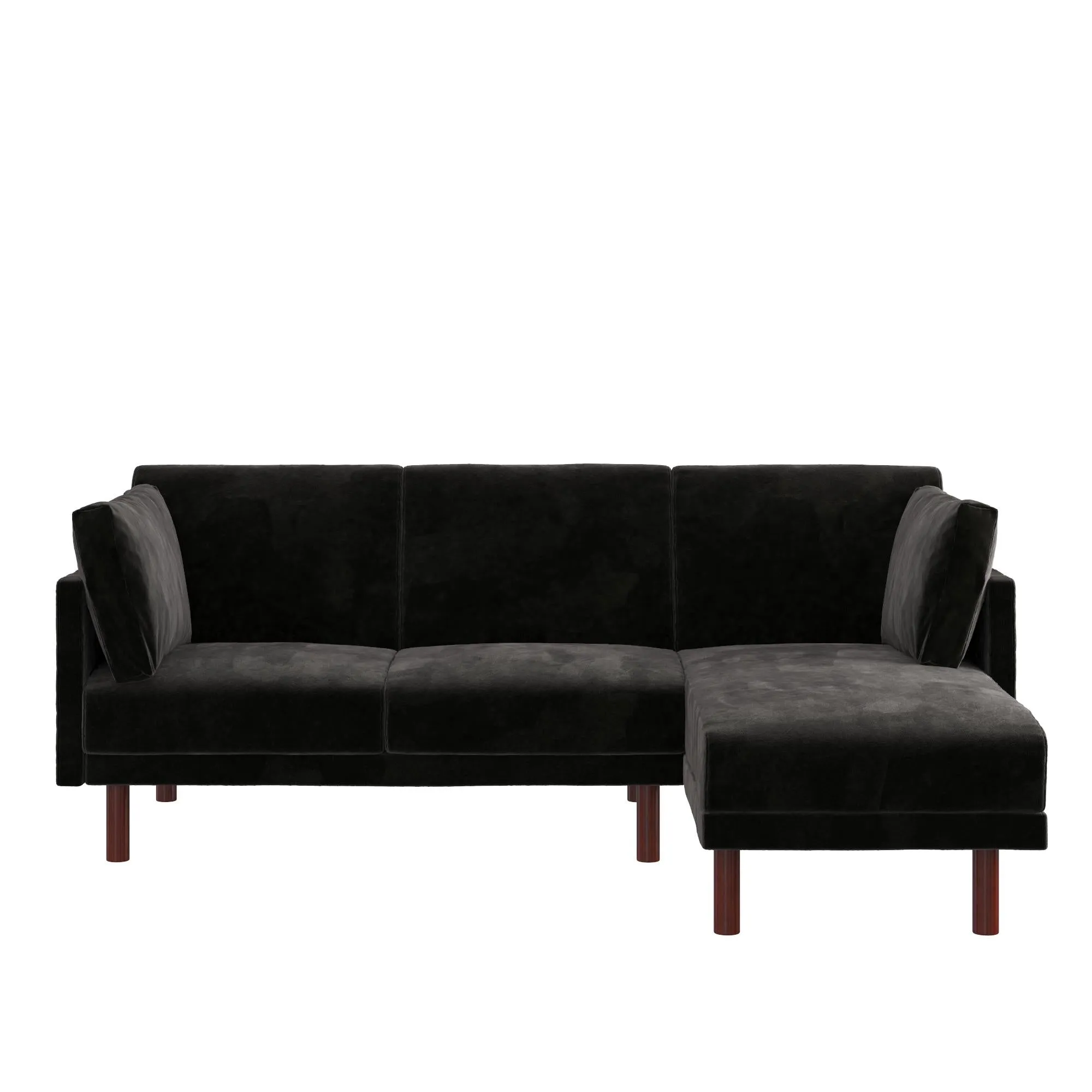 DHP Clair Coil Reversible Sectional Futon, Black