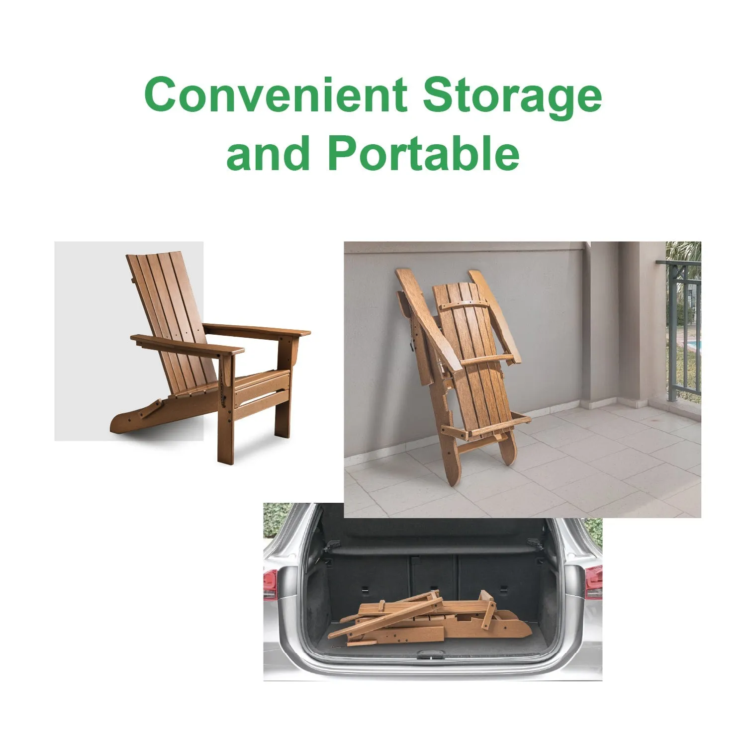 Durapatio Foldable patio furniture 4 set