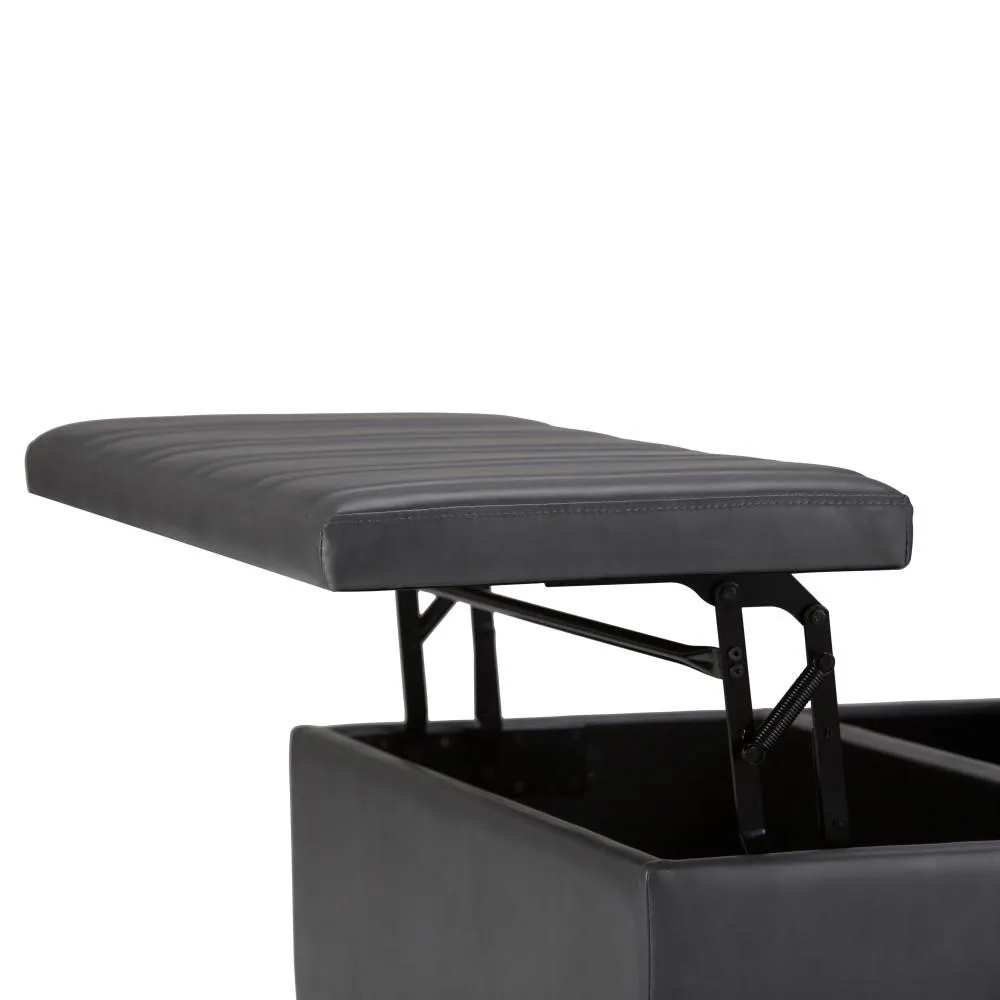 Ellis Table Ottoman in Vegan Leather