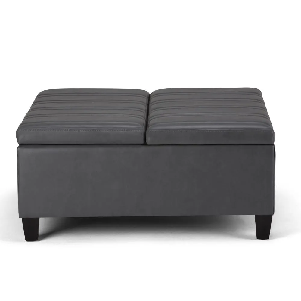 Ellis Table Ottoman in Vegan Leather