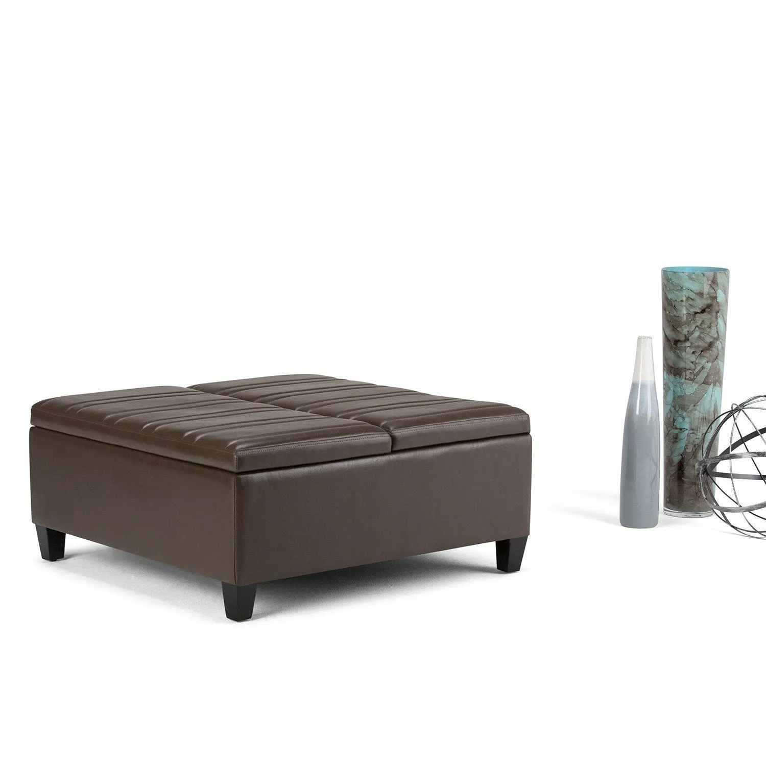 Ellis Table Ottoman in Vegan Leather