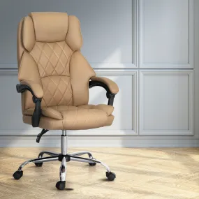 High-Back Recliner Office Chair PU Leather Adjustable Artiss