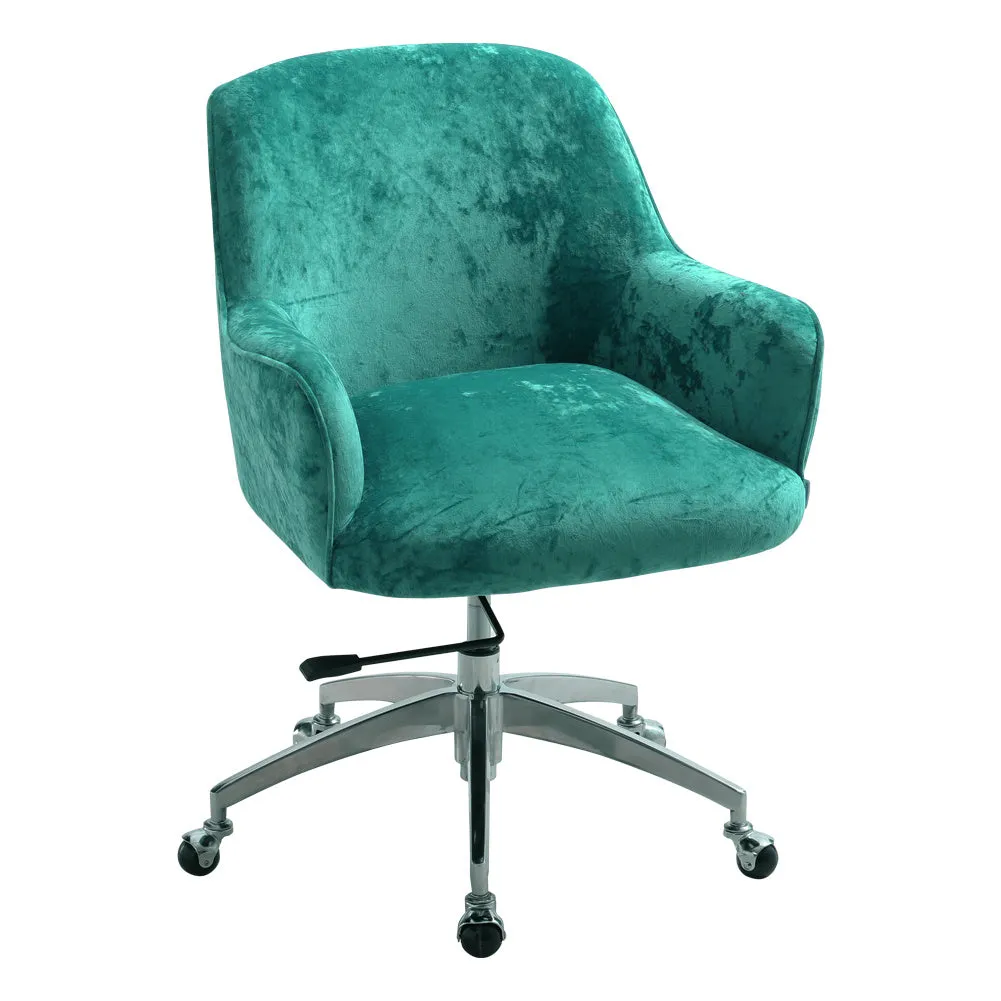 Home Office Velvet Swivel Chair Height-Adjustable Office Chair