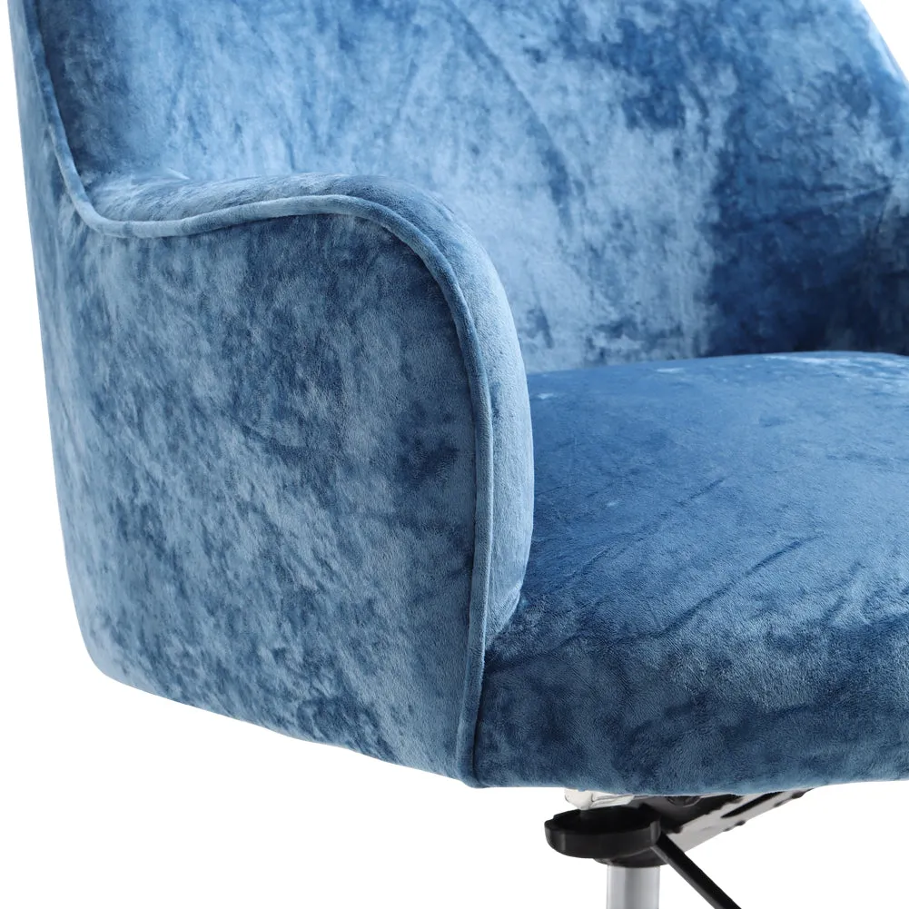 Home Office Velvet Swivel Chair Height-Adjustable Office Chair