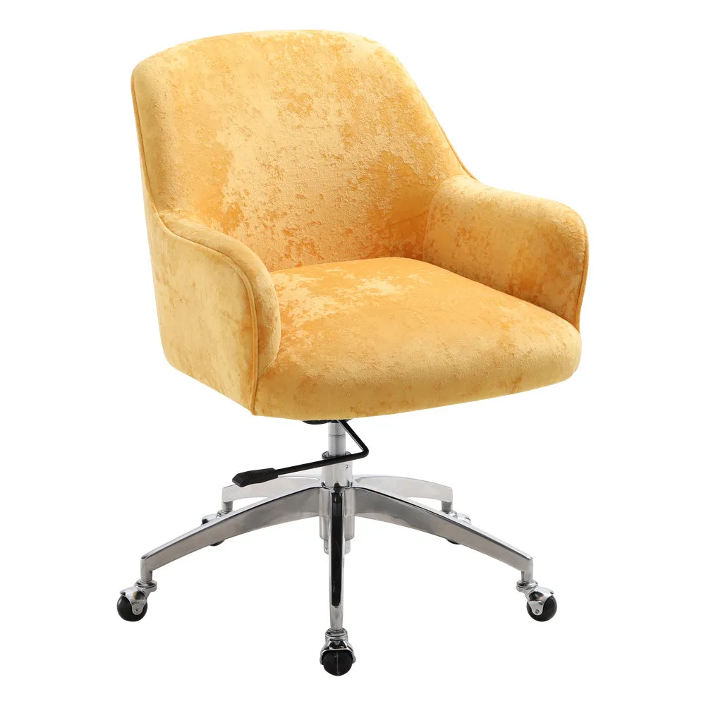 Home Office Velvet Swivel Chair Height-Adjustable Office Chair