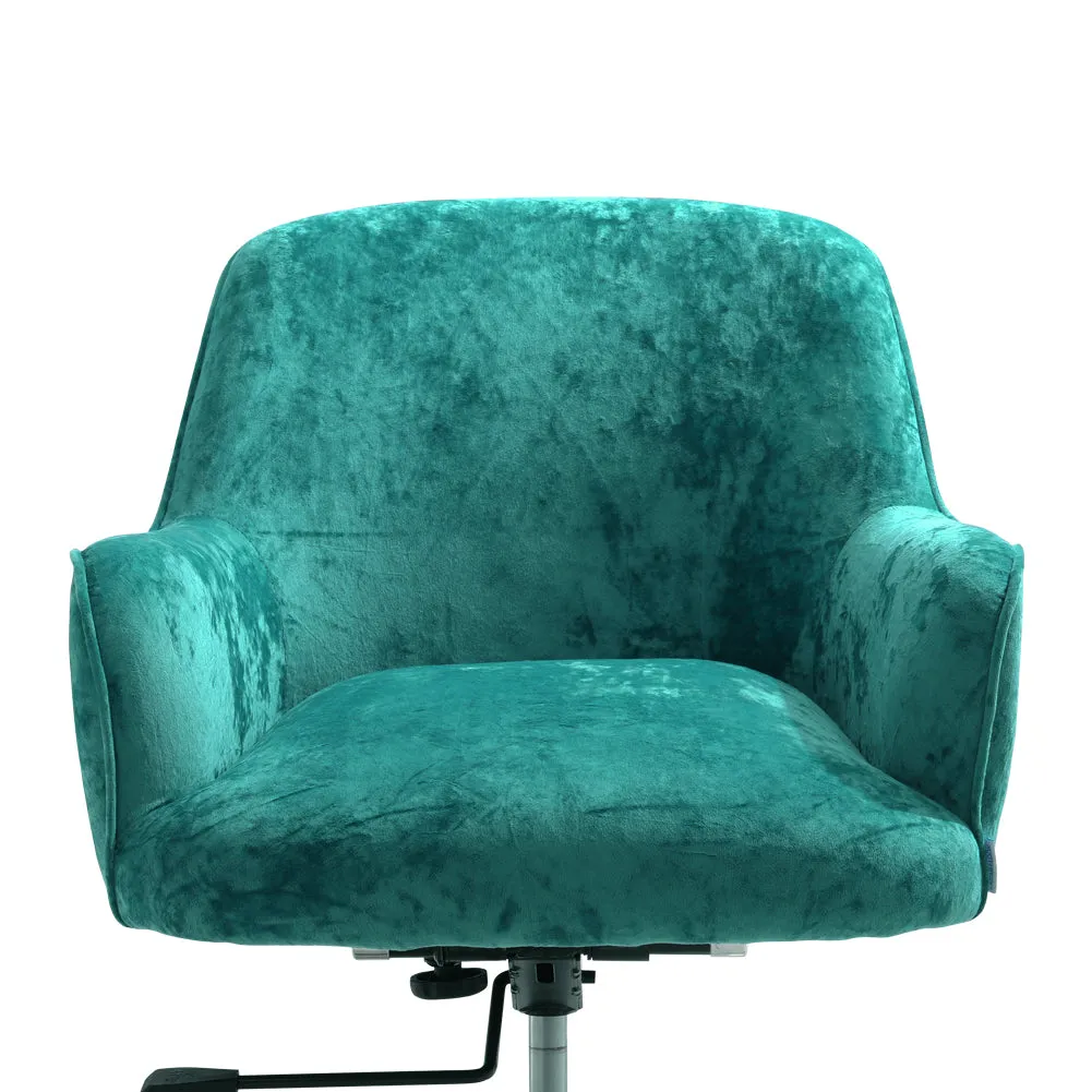 Home Office Velvet Swivel Chair Height-Adjustable Office Chair