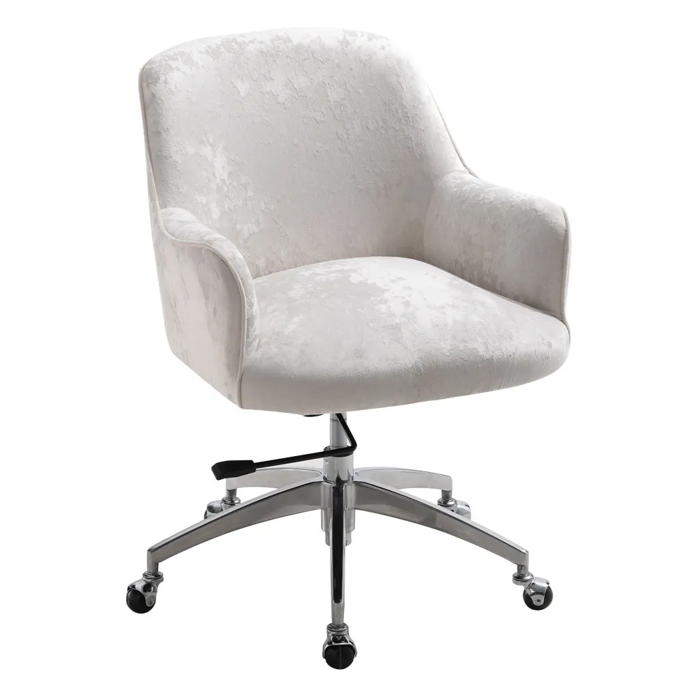 Home Office Velvet Swivel Chair Height-Adjustable Office Chair