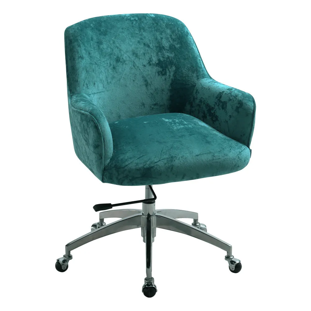 Home Office Velvet Swivel Chair Height-Adjustable Office Chair