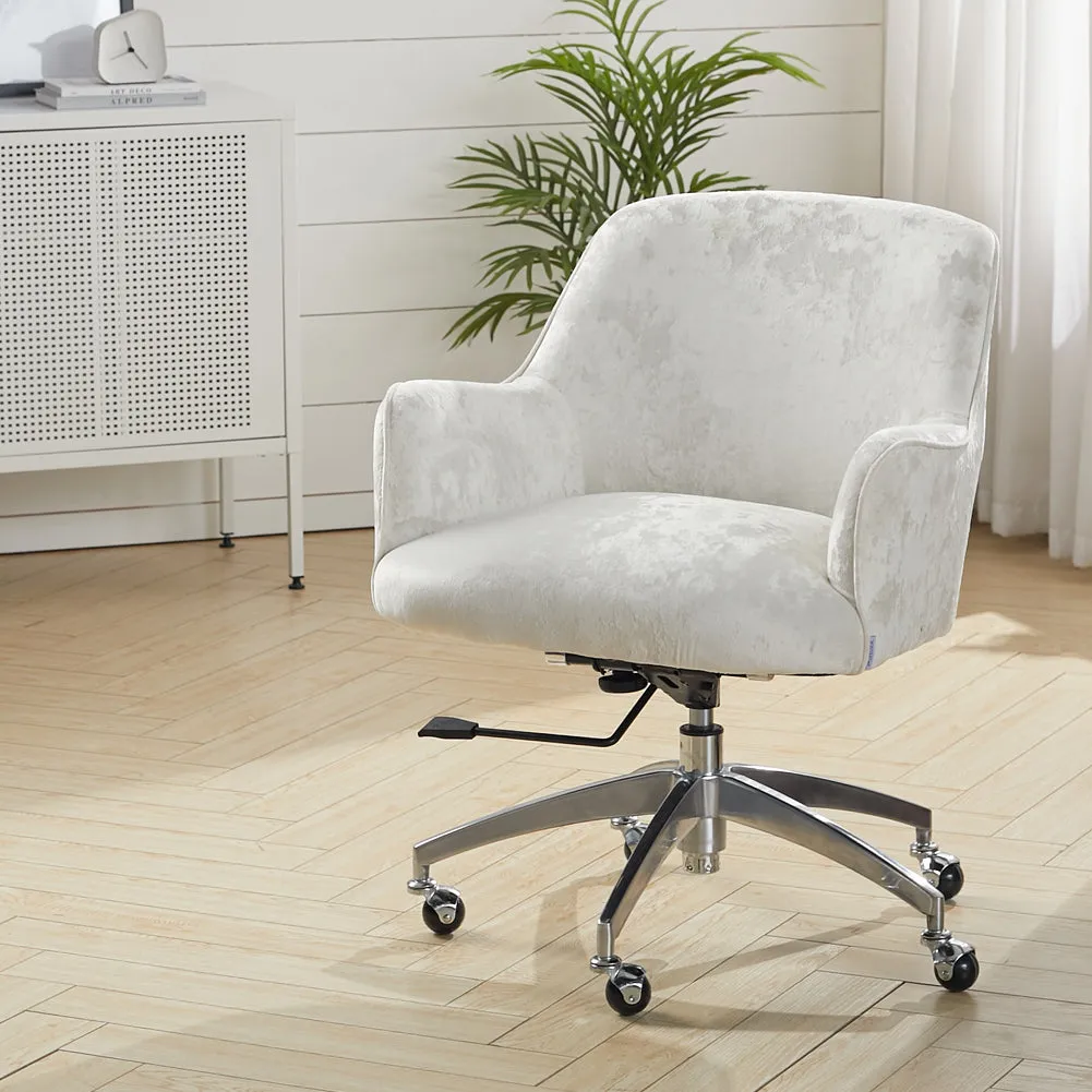 Home Office Velvet Swivel Chair Height-Adjustable Office Chair