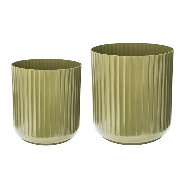 Ivyline Hudson Corrugated Planter 2 Set