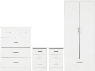 Nevada 2 Door 1 Drawer Wardrobe Bedroom Set