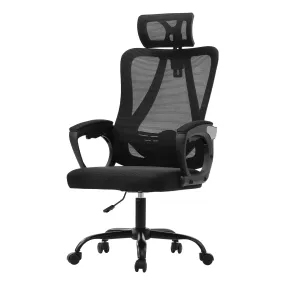 Oikiture Mesh Office Chair Adjustable Lumbar Support Reclining Computer Black