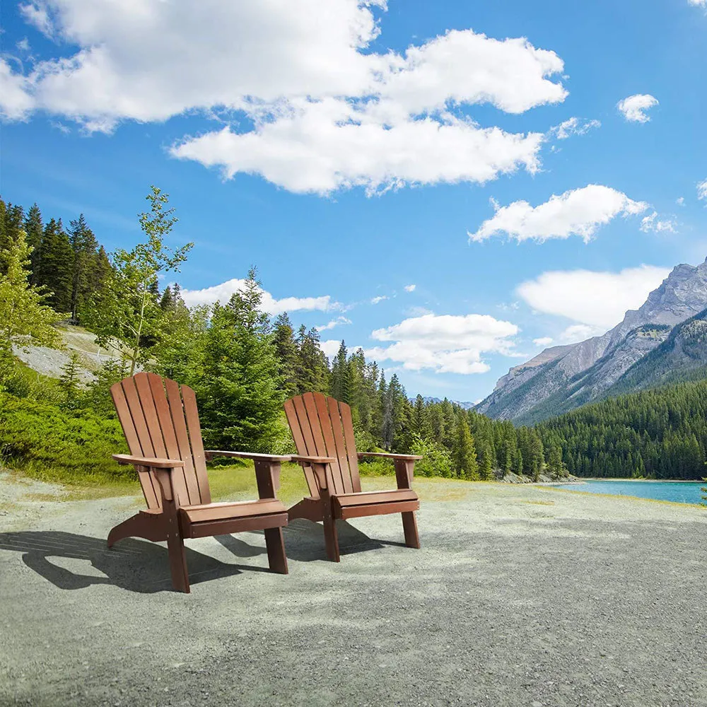 Oversized Adirondack Chair with Cup Holder Made with All-Weather Fade-Resistant Poly Lumber & 350lb Weight Rating