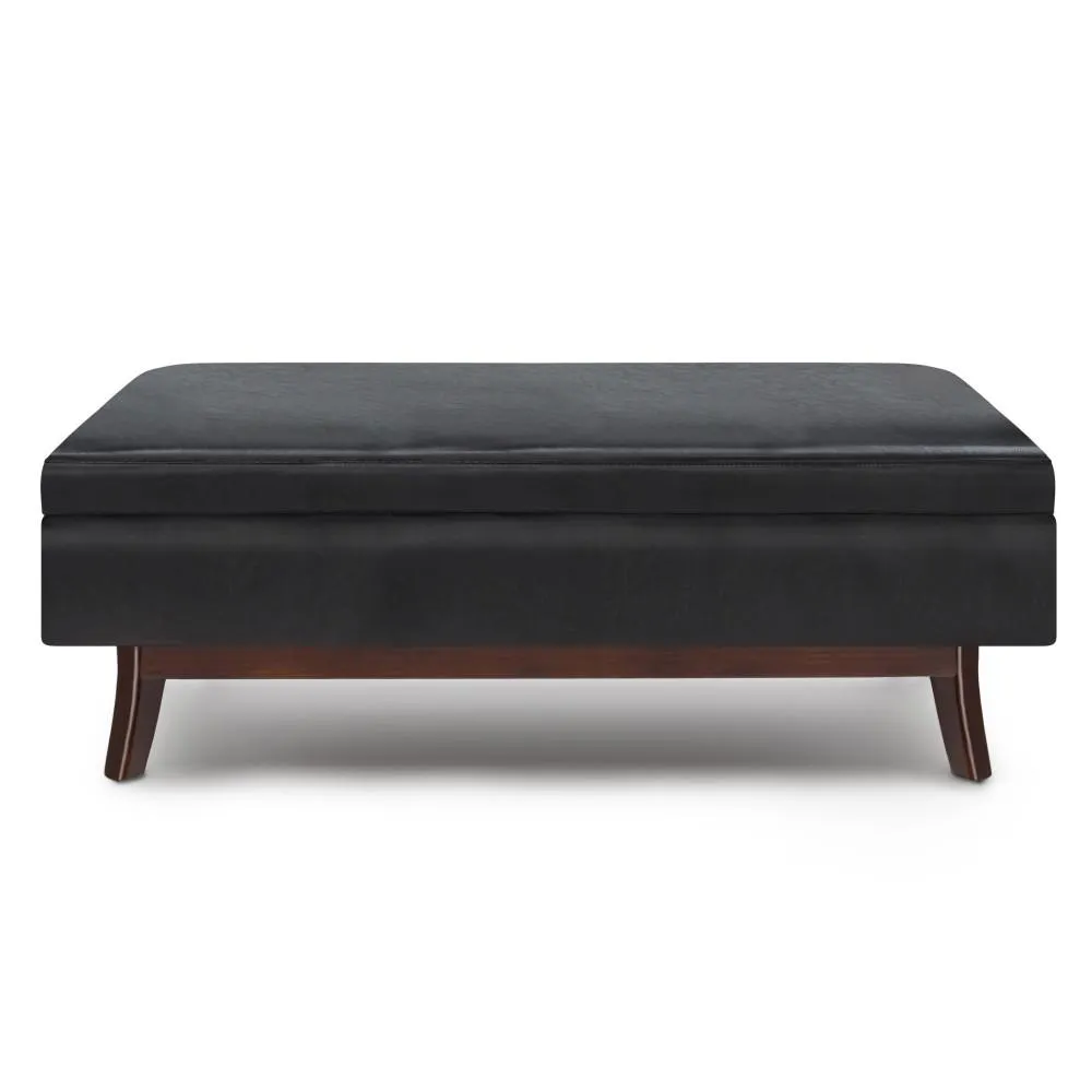 Owen Rectangular Table Ottoman in Vegan Leather