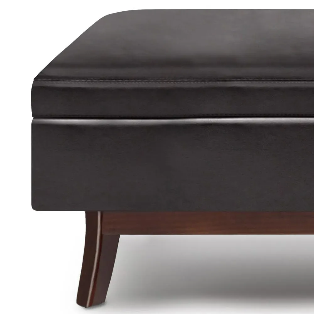 Owen Rectangular Table Ottoman in Vegan Leather