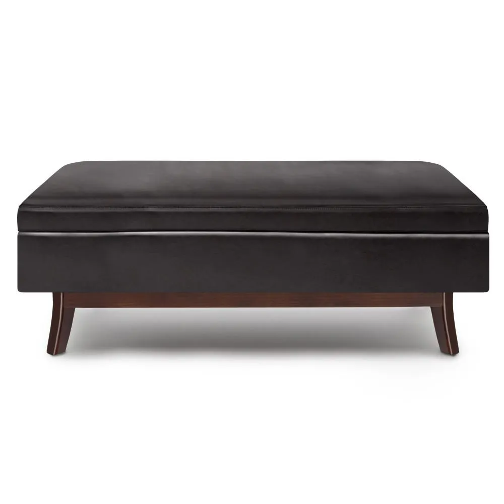 Owen Rectangular Table Ottoman in Vegan Leather