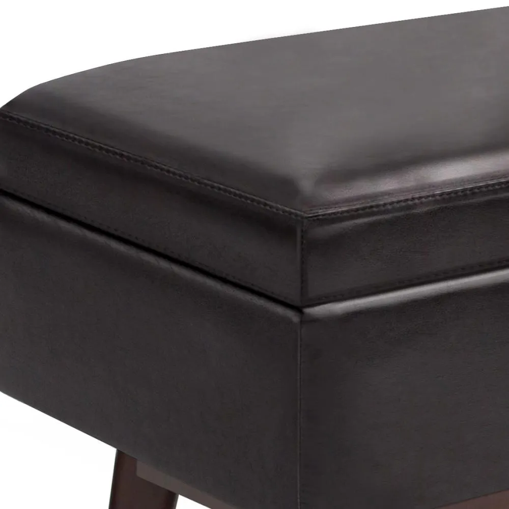 Owen Rectangular Table Ottoman in Vegan Leather