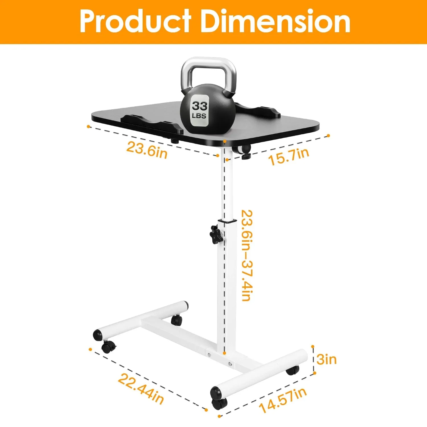 Portable Rolling Laptop Table