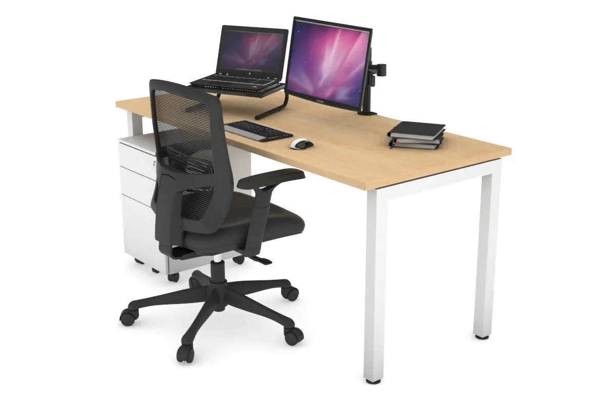 Quadro Square Legs Office Desk [1400L x 700W]