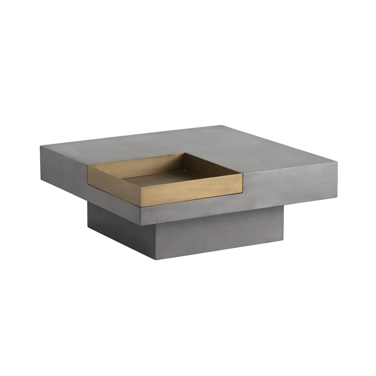 Quill Square Coffee Table by Sunpan Grey