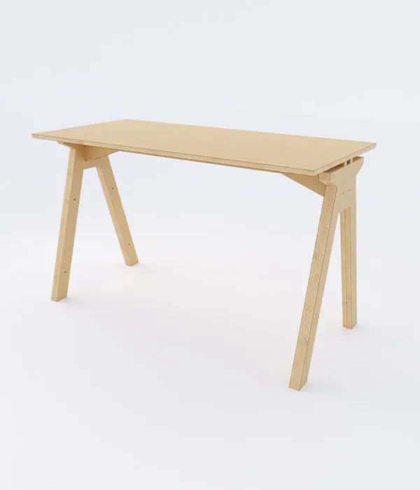 Simple T Desk - Natural