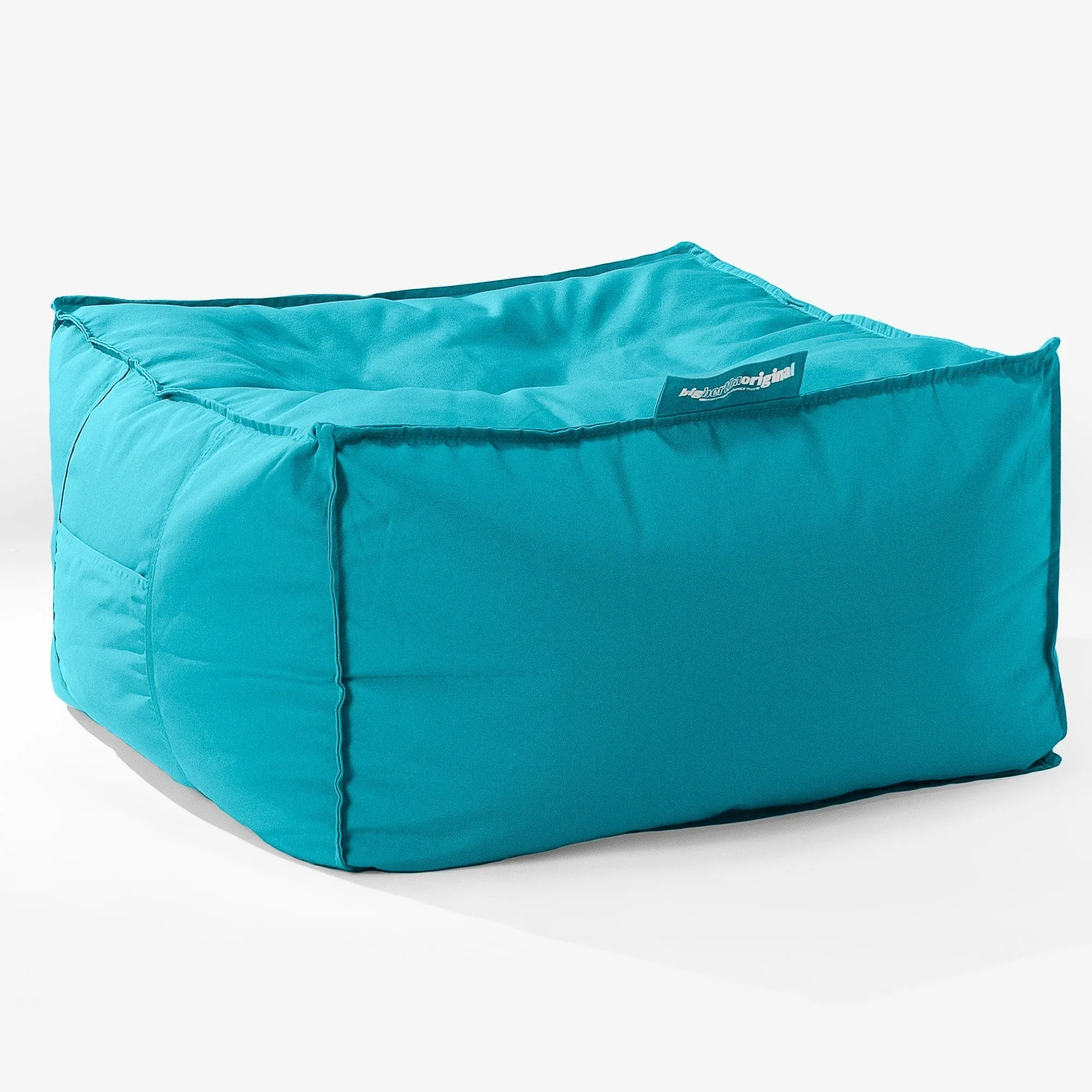 SoleiStorm™ Ultra 2000 h  Outdoor Large Square Pouffe - Olefin Aqua