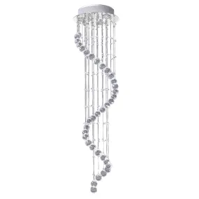 Spiral Crystal Chandelier 160 Octagons