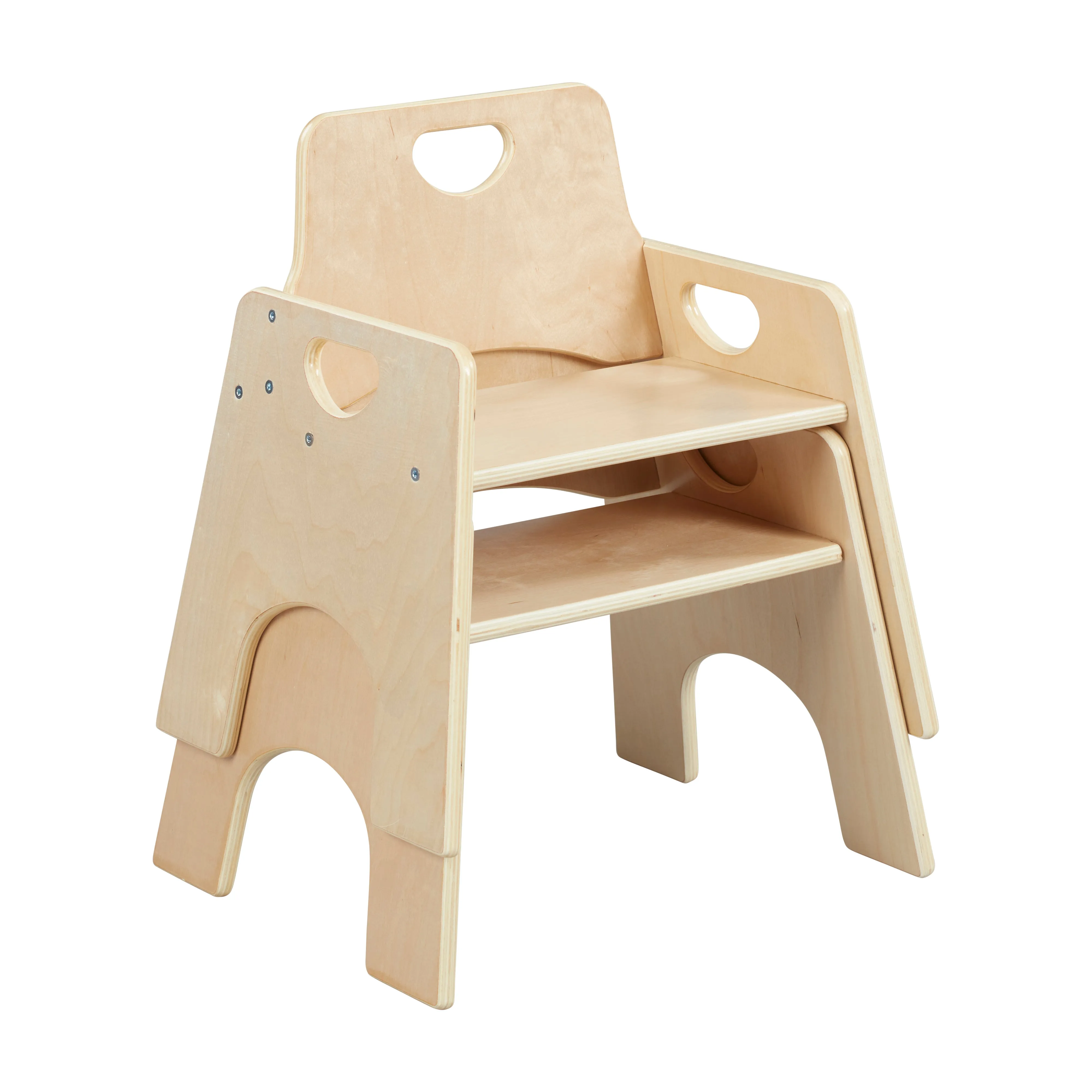 Stackable Wooden Toddler Chair, 10in, Kids Furniture, 2-Pack