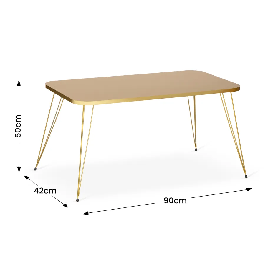 Tigris Rectangle Coffee Table - Gold