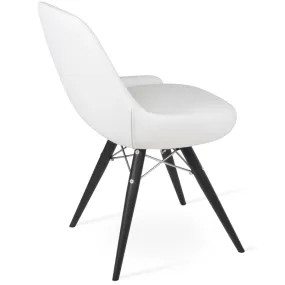 White Chair with Black Legs Gazel