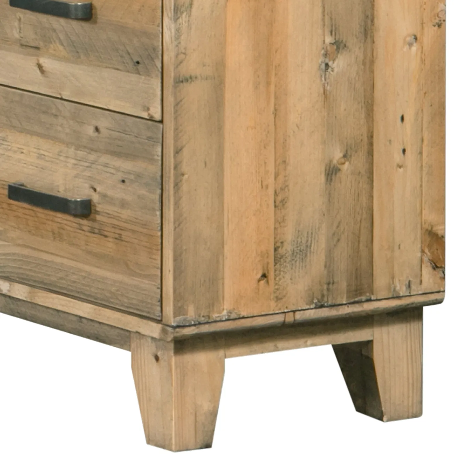 Woodland Tallboy with 4 Storage Drawers Light Brown